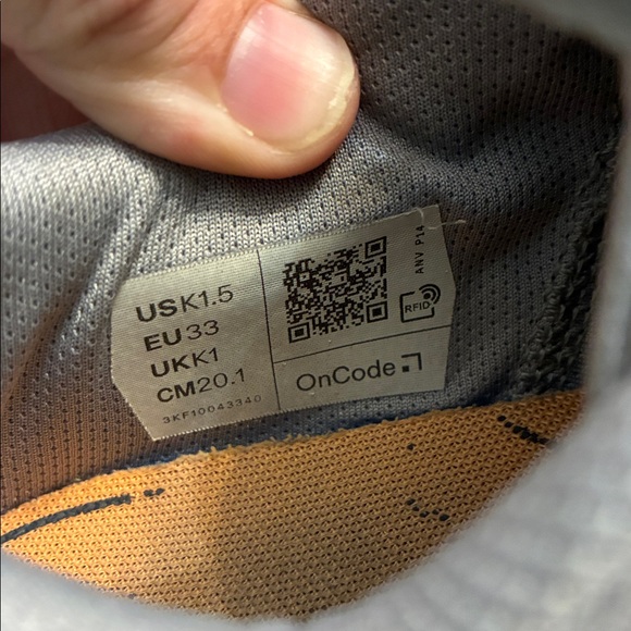 Little Kids OnCloud On Cloudswift Running Sneaker Shoes (Grey/Orange) - Picture 10 of 11